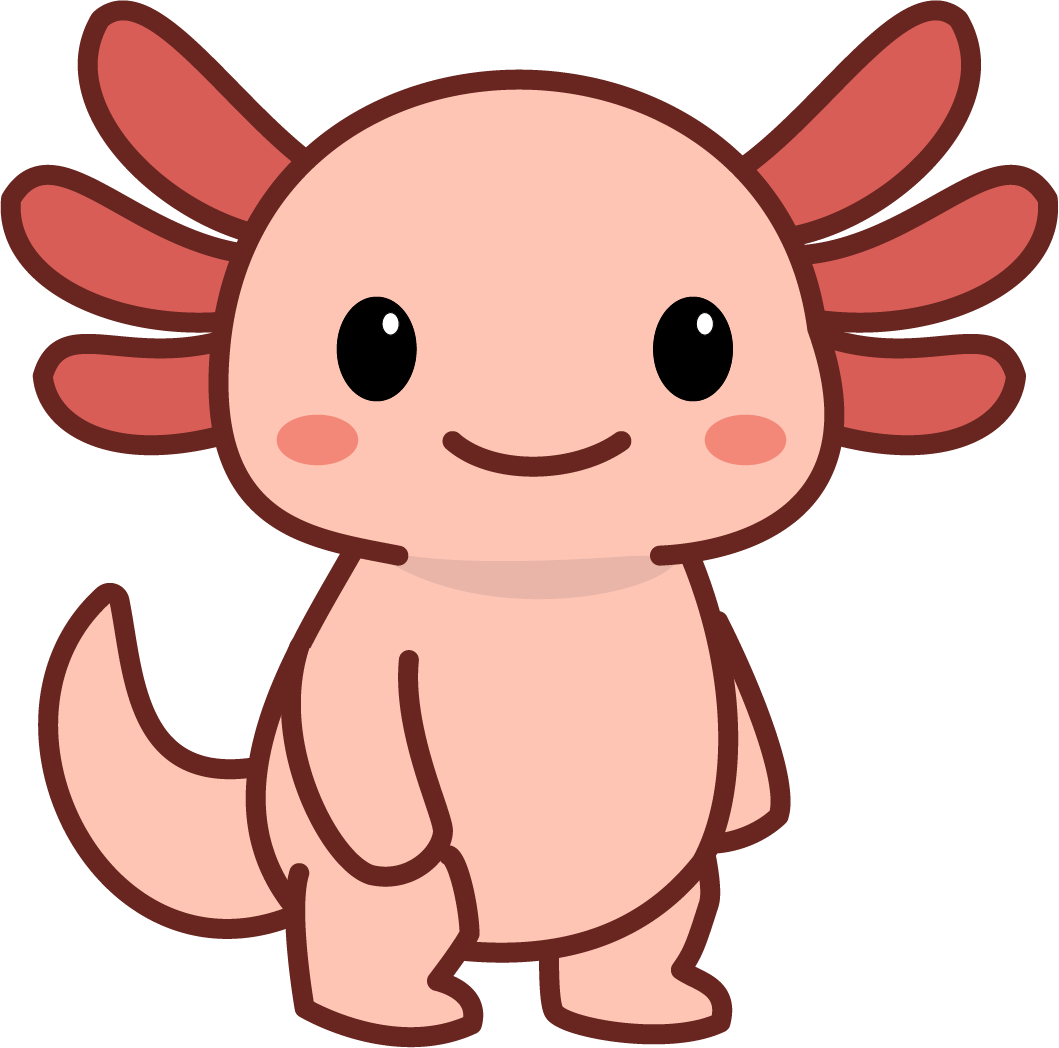 Pink axolotl